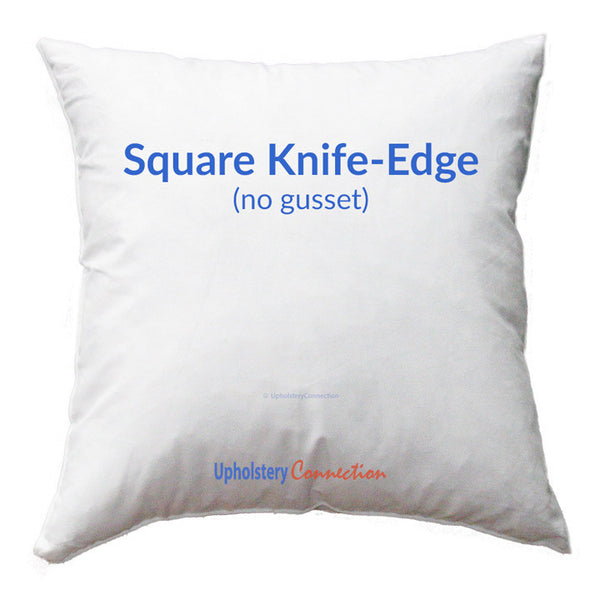 White feather shop edge cushion