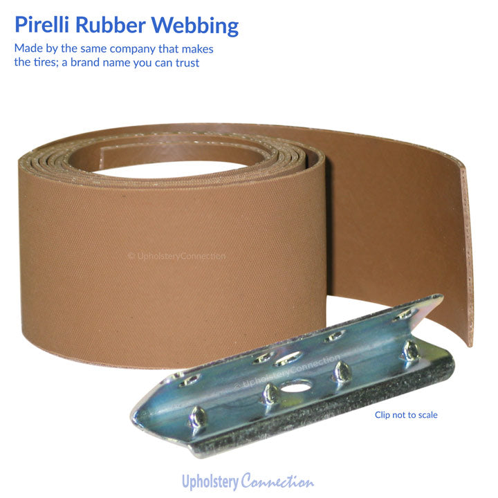 Pirelli Rubber Webbing, Henry Link Straps, Henry Link Webbing, Henry Link  Replacement, Rubber Strapping, Upholstery Straps, Rubber Webbing Clips -  Upholstery Connection